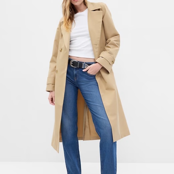 GAP Icon Trenchcoat, Size Small Petite - Picture 3 of 9